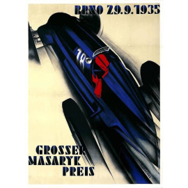 Plechová cedule Grand Prix 1935 Velikost: A4 (30 x 20 cm)