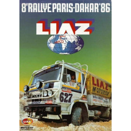 Plechová cedule Rallye Paris Dakar Liaz Velikost: A4 (30 x 20 cm)