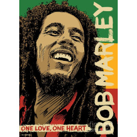 Plechová cedule Bob Marley Velikost: A5 (20 x 15 cm)