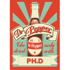 Plechová cedule Dr Pepper Velikost: A5 (20 x 15 cm)