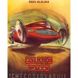 Plechová cedule Grand Prix 1949 Velikost: A5 (20 x 15 cm)