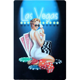 Plechová cedule Las Vegas Velikost: A5 (20 x 15 cm)