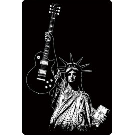 Plechová cedule Music of Liberty Velikost: A4 (30 x 20 cm)
