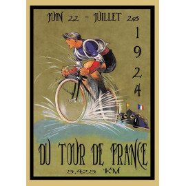 Plechová cedule Tour de France 1924 Velikost: A5 (20 x 15 cm)