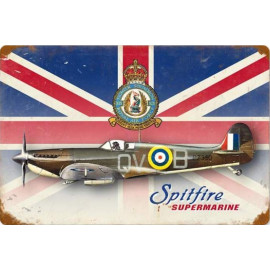 Plechová cedule Spitfire Supermarine Velikost: A5 (20 x 15 cm)