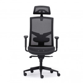 Alba CR Kancelářská židle GAME šéf celosíťovaná s 3D podhlavníkem