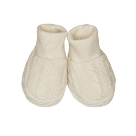 Kojenecké Merino capáčky pletené ecru LORITA Velikost: 10