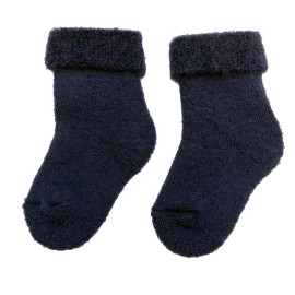 LORITA Froté Merino ponožky pro kojence, tmavě modré Velikost: 12
