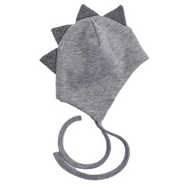 LORITA Kojenecká čepice “Dino”, dvouvrstvá, bavlna, šedá Velikost: 40