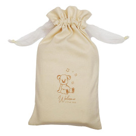 LORITA Luxusní kojenecká 4D souprava „Lu Lu“ z organické bavlny, ecru Velikost: 62