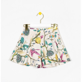 MUFFIN MODE Dívčí bavlněné šortky s květinovým vzorem “MAGIC GARDEN”, béžové vícebarevné Velikost: 122/128
