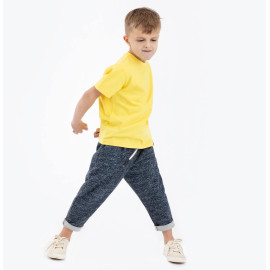 MUFFIN MODE Chlapecké teplákové kalhoty s kontrastními šňůrkami, tmavě modré Velikost: 98/104