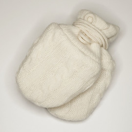 LORITA Zimní dvouvrstvé Merino kojenecké rukavice s tkaničkou "Niki", bezpalcové, ecru