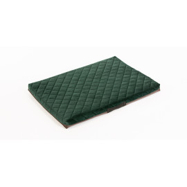 Pohodlná matrace prošívaný velur zelená materiál/ spodek hnědá eko kůže  Velikost matrací: 80x57cm