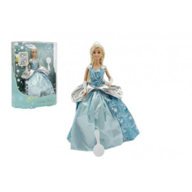 Teddies Panenka Anlily plast zimní princezna Ledové království 28cm v krabici 27x33x8cm