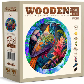WOODEN CITY Dřevěné puzzle Pestrobarevný pták 505 dílků