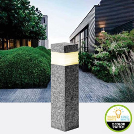 Garden Lights Deva, zahradní sloupkové 12V osvětlení v imitaci betonu, Garden Lights