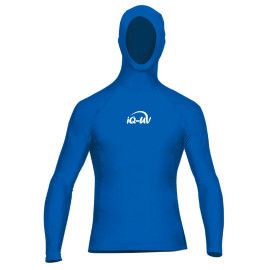 UV triko s kapucí dlouhý rukáv modré