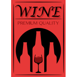 Plechová cedule Wine premium Velikost: A5 (20 x 15 cm)