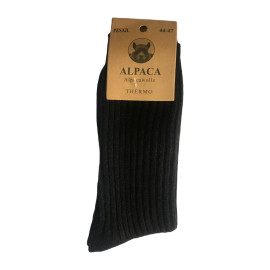 Ponožky Tomáš z vlny lama alpaka černá / Udržují teplo a prokrvu