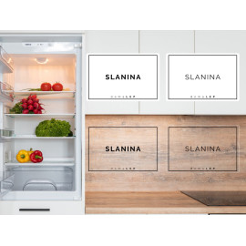 SLANINY - organizační samolepky do lednice od DomaLEP! varianta: PRŮHLEDNÁ - š. 6 cm x v. 4 cm