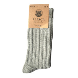 Klasické ponožky Lukáš z vlny lama alpaka světle šedá / Udržují 