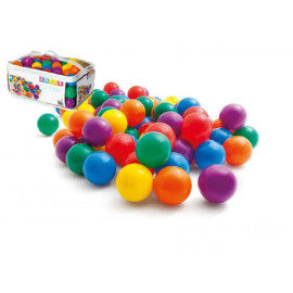Intex Míček/Míčky do hracích koutů 6,5cm barevný 100ks v plastové tašce 2+