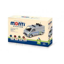 SEVA Stavebnice Monti System MS 27,5 Policie ČR Renault Trafic 1:35 v krabici 22x15x6cm