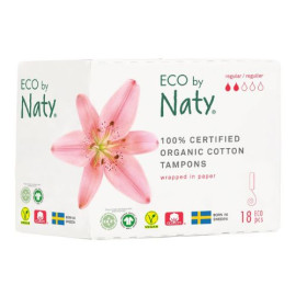 Dámské tampony ECO by Naty - běžné 18ks