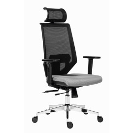 Antares EDGE kancelářská židle šedý sedák, černá síť