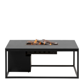 Stůl s plynovým ohništěm COSI- typ Cosiloft 120 černý rám / deska černá