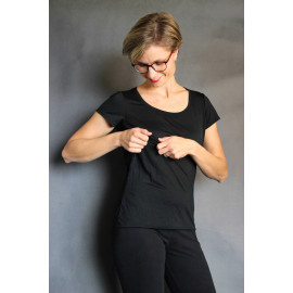Kojicí tričko Eliška Oriclo krátký rukáv černá Barva: Černá, Velikost: XL