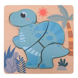 Dřevěné mini puzzle Dino III 12m+