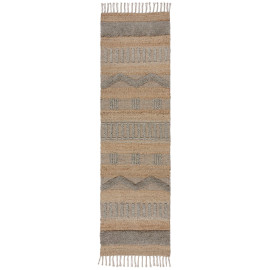 Flair Rugs koberce AKCE: 60x230 cm Kusový koberec Jubilant Medina Jute Natural/Grey - 60x230 cm