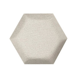 Čalouněný akustický panel nástěnný Luna 33 cream hexagon - Hexagon 6x15 cm