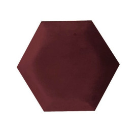 Čalouněný akustický panel nástěnný Riwiera 59 bordó hexagon - Hexagon 6x15 cm