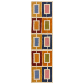 Flair Rugs koberce Ručně všívaný běhoun Illusion Retro Blocks Multi - 60x230 cm