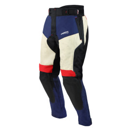 Kalhoty moto pánské MORENO textilní modré/červené/béžové M