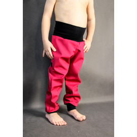 Dětské softshellové kalhoty Oriclo celoroční jednobarevné  barevné varianty Barva: Růžová, Velikost: 80