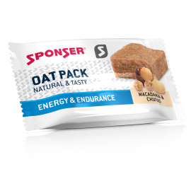 SPONSER OAT PACK BAR Macadamia-Chufas 60 g - Flapjack s makadamovými ořechy