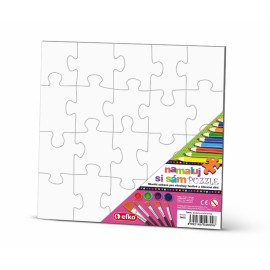 Namaluj si sám Čtverec - kreativní puzzle bez potisku