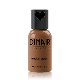 Dinair Airbrush Make-up GLAMOUR natural Barva: medium brown, Velikost: 34 ml