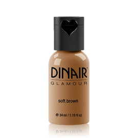 Dinair Airbrush Make-up GLAMOUR natural Barva: soft brown, Velikost: 34 ml