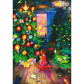 pohlednice Vánoční stromeček očima dětí