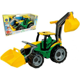 Lena Traktor se lžící a bagrem plast zeleno-žlutý 65cm v krabici od 3 let