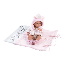 Llorens 73898 NEW BORN HOLČIČKA - realistická panenka miminko s celovinylovým tělem - 40 cm