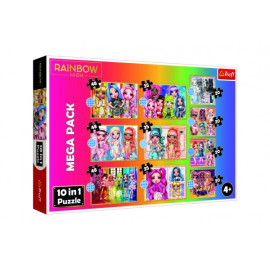 Trefl Puzzle 10v1 Kolekce módních panenek/Rainbow high v krabici 40x27x6cm