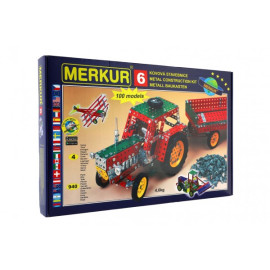 Merkur Toys Stavebnice MERKUR 6 100 modelů 940ks 4 vrstvy v krabici 54x36x6cm