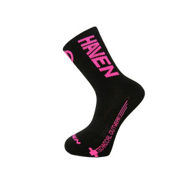 Ponožky HAVEN LITE Silver NEO LONG black/pink 2 páry vel. 4-5 (37-39) 2 páry