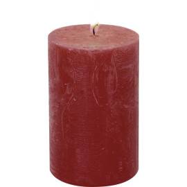 IHR červená rustikální svíčka 11 cm
